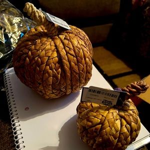 Woven Wicker pumpkins